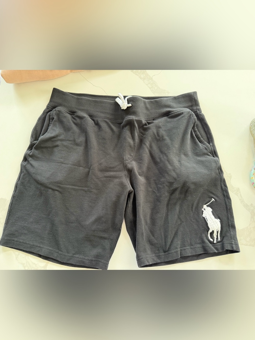 POLO RALPH LAUREN BIG PONY MESH SHORTS BLACK MENS SIZE XX LARGE